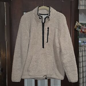 Pink Victoria Secret Sherpa Pullover 1/4 Zip Small Fit Like Medium Pre-owned GUC